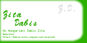 zita dabis business card